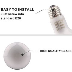 Aiicioo Reptile Basking Light Bulb 50W Heat Lamp 2 Pack UVA Daylight – White