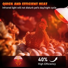 Heat Lamp Bulbs for Chickens, 150W Infrared Heat Lamp 1 Pack, Red Heat Lamp B…