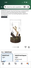 Naneezoo Acrylic Terrarium 6”x6”x12”