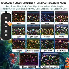 24/7 LED Aquarium Light for 24-30 Inch Plant & Fish Tank IP68, 12-Color & Gra…