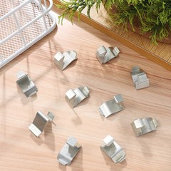 12Pcs Metal Shelf Clip Plated Silver Cabinet Shelf Supports Strong Easy Install