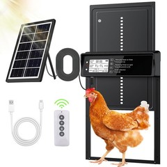 Automatic Chicken Coop Door Solar Powered with LCD Display, Automatic Chicken…