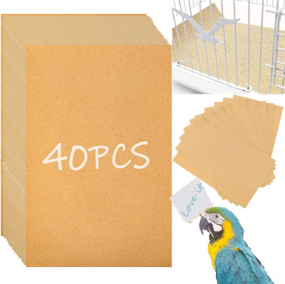 40PCS Gravel Liner Paper for Bird Cage,11×17 In Bird cage Liner Paper-Gravel …