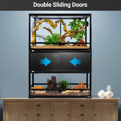Space Saving Terrarium Stacker for 30″ L X 12″ W Reptile & Amphibian Enclosure,