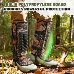 Kalkal Snake Gaiters, 1200D Waterproof Snake Chaps Snake Gaiters for Men Wome…