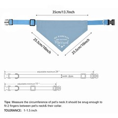 Blue My Parents Are Getting Married Dog Bandana Adjustable Pet Wedding Collar