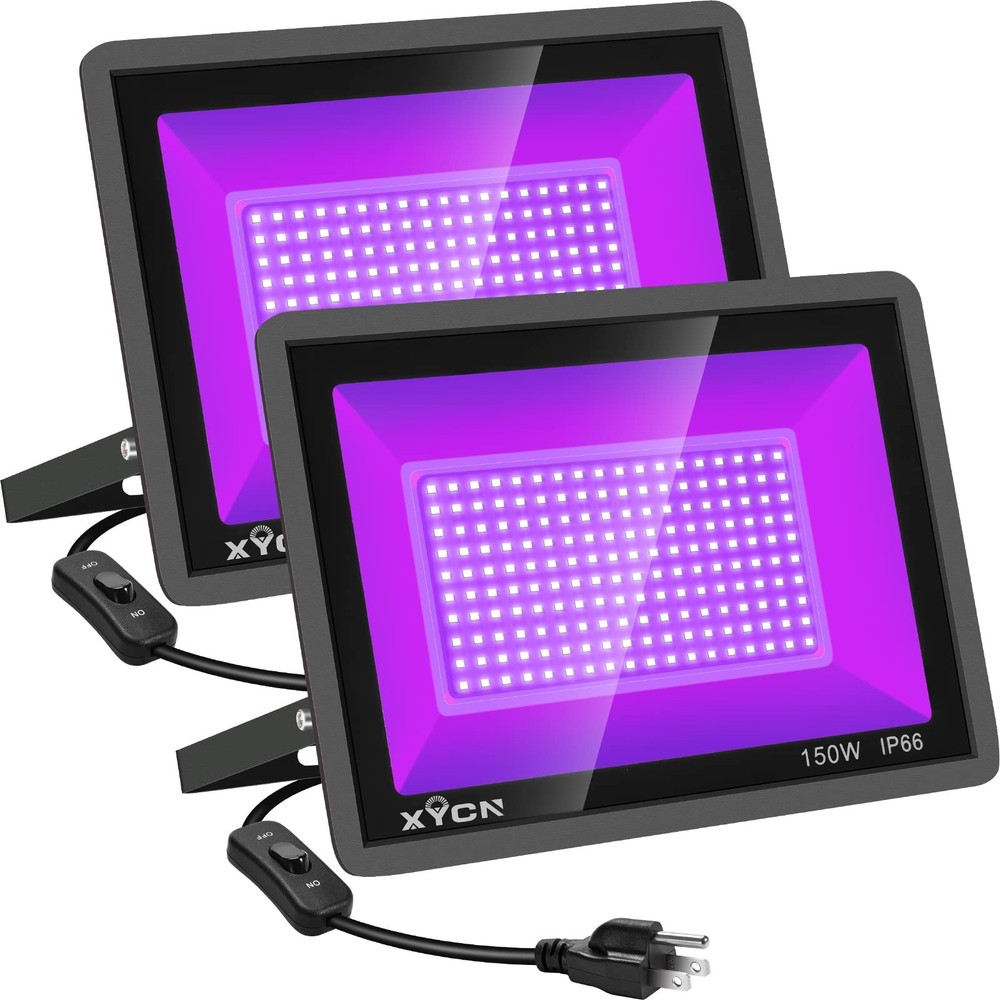 XYCN 2 Pack 150W Black Light 2 Count (Pack of 1), 2pack 150w Led