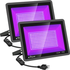 XYCN 2 Pack 150W Black Light 2 Count (Pack of 1), 2pack 150w Led