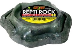 Zoo Med Repti Rock Reptile Food and Water Dishes – (2) Dishes (Small: 4″ & 6″)