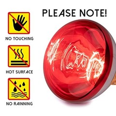 4 Pack 250W Infrared Heat Lamp Bulbs for Brooder, Chickens, Pets & Food