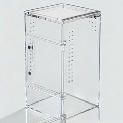 3x3x6 Inch Acrylic Reptile Terrarium Enclosure Fits Gecko Jumping Spider