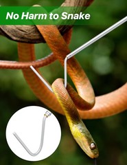 40 Inch Snake Hook Reptile Grabber Telescopic Stainless Steel Catcher Tool Porta