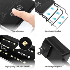 Dimming LED UVB Reptile Light, 24“ LED Reptile Light Bar with Brightness Adju…