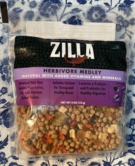 Zilla Reptile Food Meal Medley Diet Herbivore Mix 4 oz Complete & Balanced