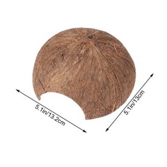 Lizard Hut Hanging Coconut Reptile House Hideout for Reptiles