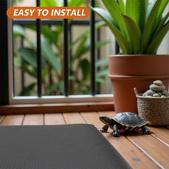 3Pcs Black Reptile Tank Carpet Eva Soft Flooring Washable Reusable Mat