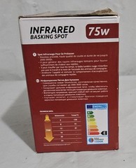 REPTI ZOO 2 Pack Infrared Basking Spot 75W Reptile Heat Emitter Infrared