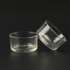 4Pcs Durable Glass Pet Reptile Feeder Bowls Clear Food and Water Dish