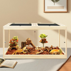 Reptile Tank, 65 Gallon Beard Dragon Tank, Tempered Glass Reptile Encloure and S