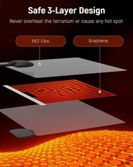 Pawfly 5 W Reptile Heat Pad 6 x 5.5 Inch Reptile Heating Pad Under Tank Terrariu