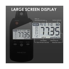 Quantum PAR Meter Full-Spectrum High Precision PPFD Tester for Photosynthetic…