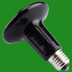 2x 50W Ceramic Infrared Reptile Vivarium Brooder Heat Lamp Light Bulb ES E27