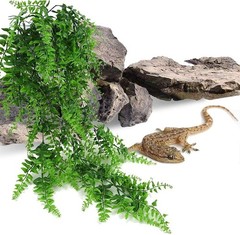 2 Pack Reptile Plants Terrarium Hanging Fake Vines with Suction Cup for Geckos