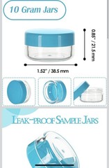10 Gram Gecko Reptile Feeding Containers Plastic with Lids (Pink Or Blue)
