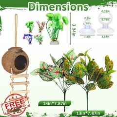 Foilswirl Reptile Bridge Hammock Plants Terrarium Decor