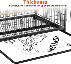 Bird Cage Liners, Bird Cage Paper Liners, 50Pcs Disposable Cage Liners, Pre-Cut