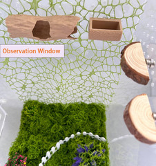 6Pcs Jumping Spider Accessories Set,Tree Jumping Spider Climbing Toy with Cave,