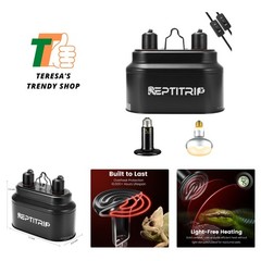 Dual Reptile Light Fixture: 100W Day & Night Heat Lamp Combo for Optimal Heating