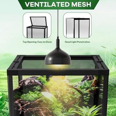 45 Gallon Reptile Glass Tank Terrarium & Screen Ventilation Tempered Glass