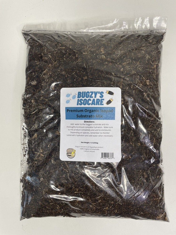 Premium Organic Isopod Substrate Mix Limestone Calcium Infused 4 Quart