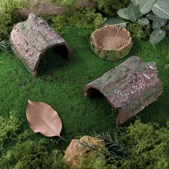 Mygeromon Reptile Hides Leopard Gecko Hideout Resin Caves Tank Brown
