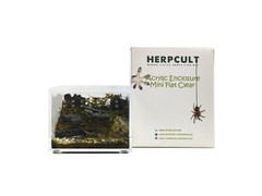 Herpcult Acrylic Reptile Terrarium Gecko Spider Vivarium Enclosure Mini Flat Cl