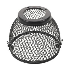 Black Heat Lamp Cage for Reptile Terrarium with Anti Scald Lamp Mesh Cover