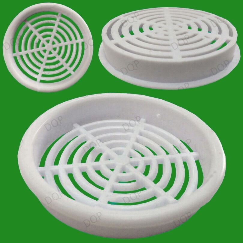 100x White Vivarium Reptile Push Fit Round 65mm Air Vents, 60mm Hole,Ventilation