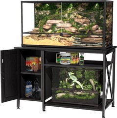 40-120 Gallon Reptile Tank Stand Power Outlet Terrarium Stand Storage Cabinet