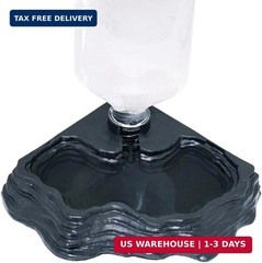 17oz Terrarium Tank Reptile Food Feeders Bowl, Water Feeder Automatic Water Disp