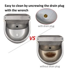 Automatic Dog Water Bowl Dispenser Large Size Pet Waterer Feeder Stainless-St…