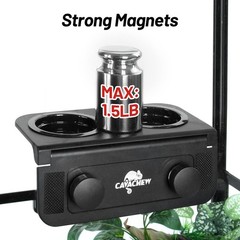 Magnetic Gecko Feeding Ledge, ABS Foldable Reptile Feeder Ledge with 6pcs Pla…