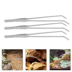 6Pcs Curved Stainless Steel Aquarium Tweezers Reusable Fish Tank Accessories
