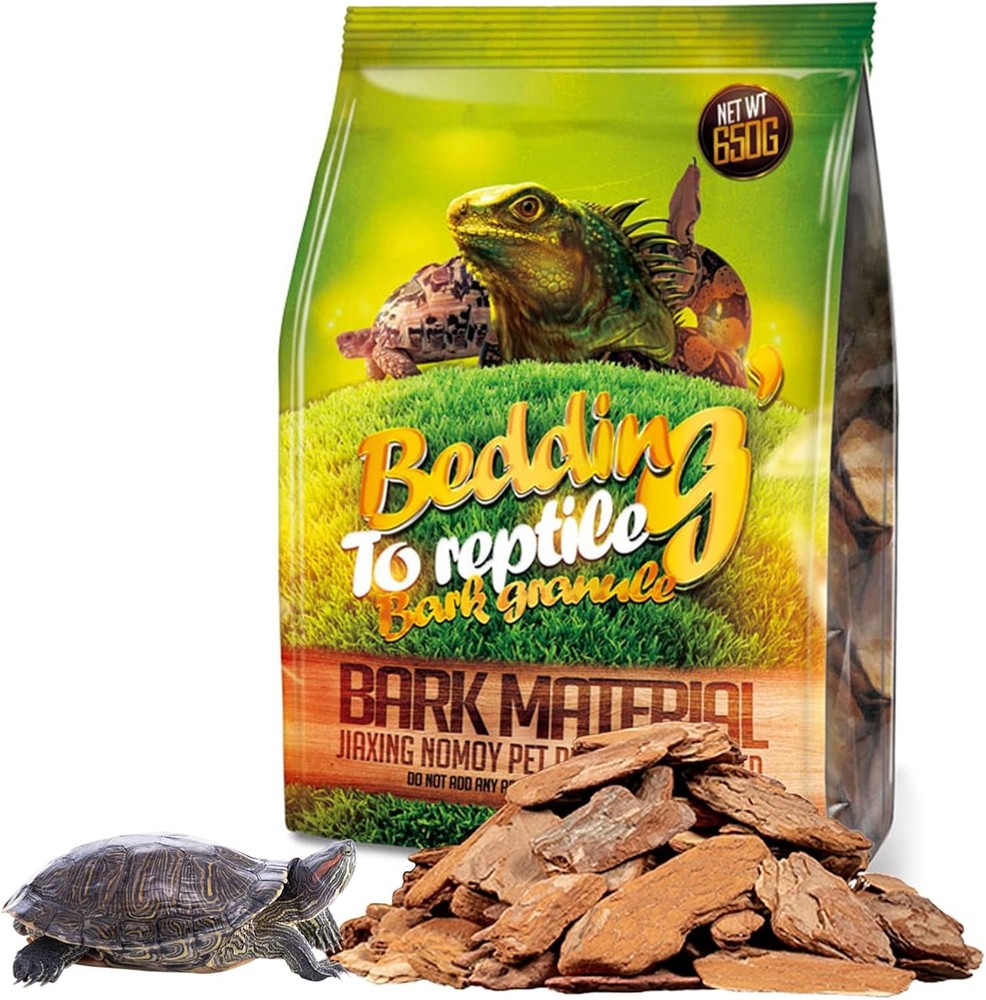 Hamiledyi Reptile Bark Bedding Tortoise Habitat Substrate Natural 1.43 LB
