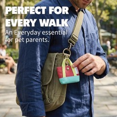 Dog Poop Bag Holder for Leash with 1 Waste Bag Roll, Canvas