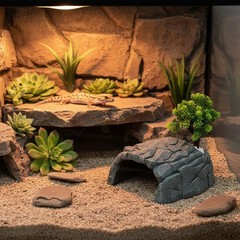 Basking Cave Surface Easy to Clean Pet Hide Cave Moisture Resistant