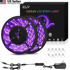 CLY 33ft LED UV Black Light Strip Kit, 600 600 Count (Pack of 1), Purple