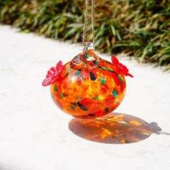 Set of 2 Hummingbird Feeders for Outdoors with 2 Flower Feeding Ports Color-2