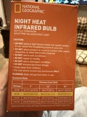 National Geographic Night Heat Infrared Bulb Reptile Terrarium 50 Watt Heat Lamp
