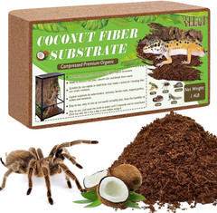 Coconut Coir Brick Reptile Bedding, 1.4lb Coco Fiber Terrarium Substrate